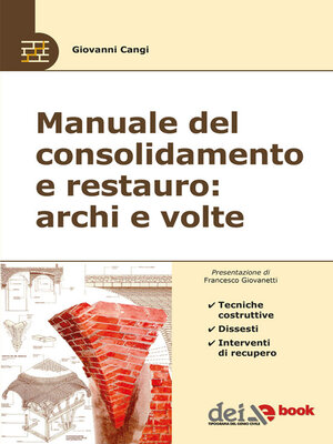 cover image of Manuale del consolidamento e restauro